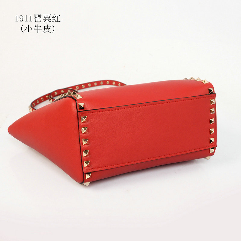 2014 Valentino Garavani rockstud mini double handles 1911 red